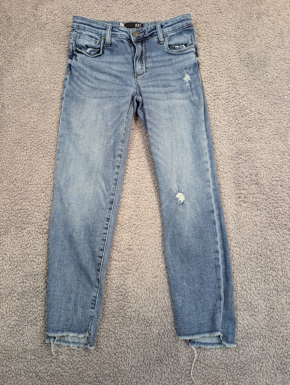 Kut From the Kloth Jeans Women's 2 Medium Wash Reese Ankle Straight Leg (1039)